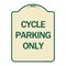 Signmission Designer Series Cycle Parking Only, Tan & Green Heavy-Gauge Aluminum Sign, 24" x 18", TG-1824-24200 A-DES-TG-1824-24200 - alternate 1